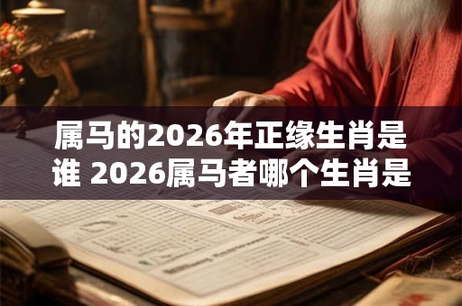 属马的2026年正缘生肖是谁 2026属马者哪个生肖是正缘