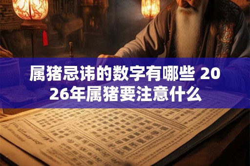 属猪忌讳的数字有哪些 2026年属猪要注意什么