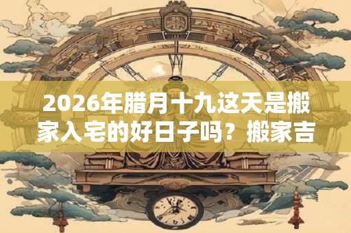 2026年腊月十九这天是搬家入宅的好日子吗？搬家吉日怎么看？