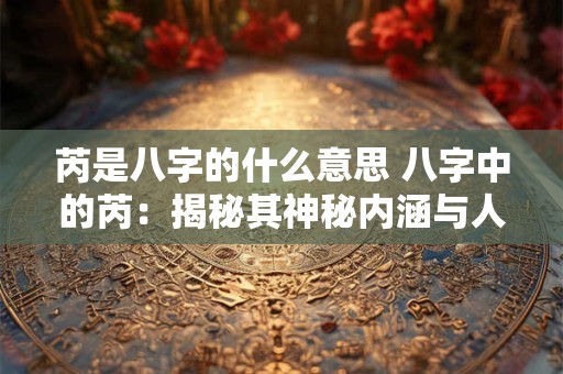芮是八字的什么意思 八字中的芮：揭秘其神秘内涵与人生密码