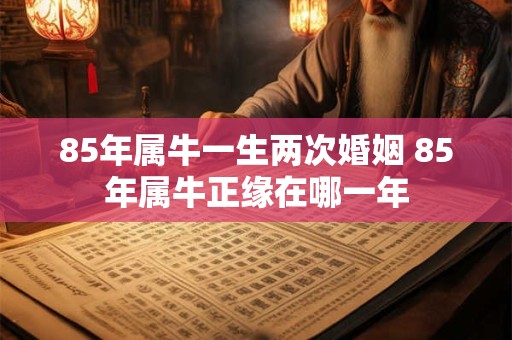 85年属牛一生两次婚姻 85年属牛正缘在哪一年