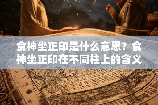 食神坐正印是什么意思？食神坐正印在不同柱上的含义