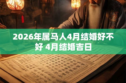 2026年属马人4月结婚好不好 4月结婚吉日