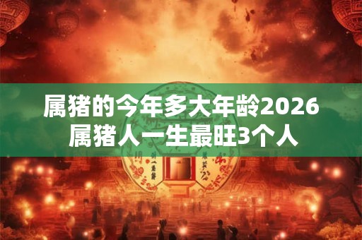 属猪的今年多大年龄2026 属猪人一生最旺3个人