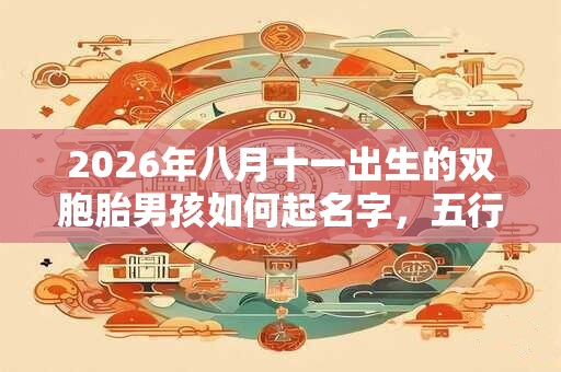 2026年八月十一出生的双胞胎男孩如何起名字，五行属什么？