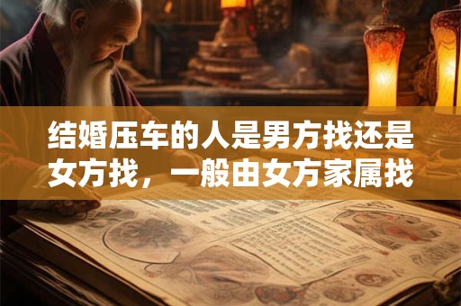 结婚压车的人是男方找还是女方找，一般由女方家属找