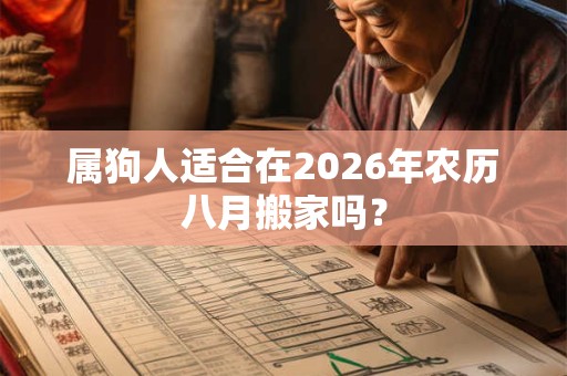 属狗人适合在2026年农历八月搬家吗？