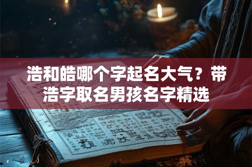 浩和皓哪个字起名大气？带浩字取名男孩名字精选