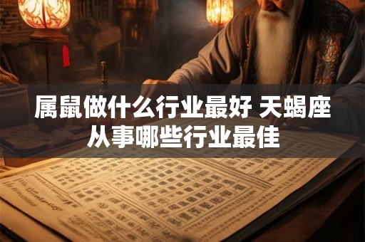 属鼠做什么行业最好 天蝎座从事哪些行业最佳