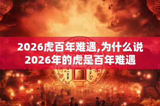 2026虎百年难遇,为什么说2026年的虎是百年难遇