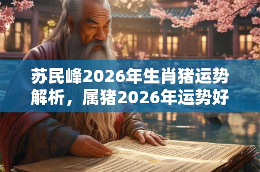 苏民峰2026年生肖猪运势解析，属猪2026年运势好不好？
