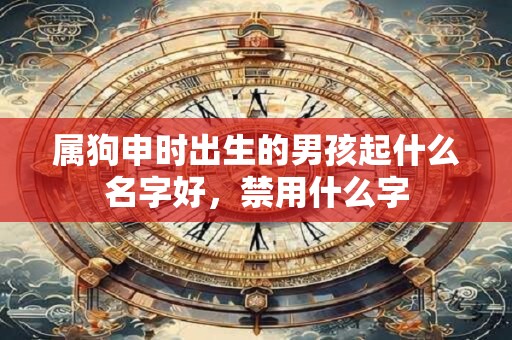 属狗申时出生的男孩起什么名字好，禁用什么字