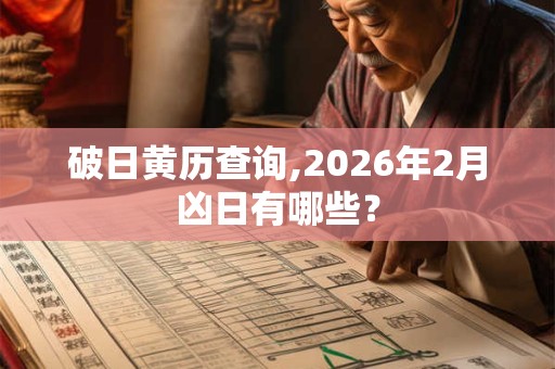 破日黄历查询,2026年2月凶日有哪些？