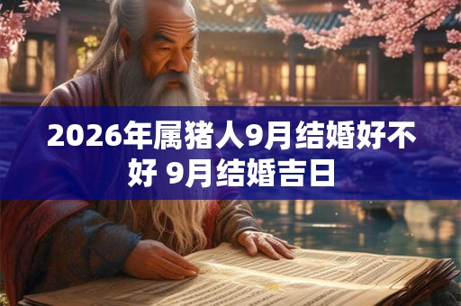2026年属猪人9月结婚好不好 9月结婚吉日