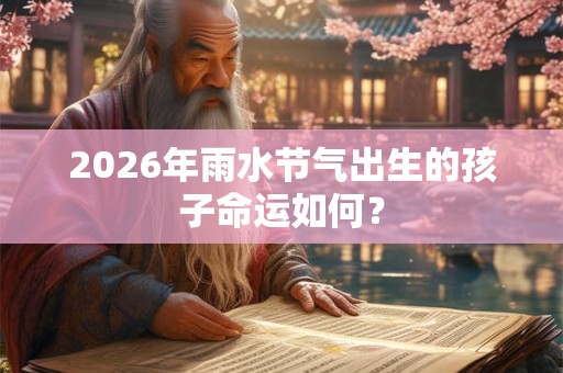 2026年雨水节气出生的孩子命运如何？