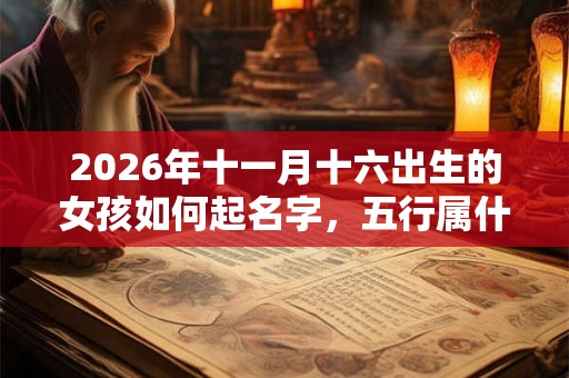 2026年十一月十六出生的女孩如何起名字，五行属什么