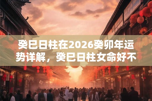 癸巳日柱在2026癸卯年运势详解，癸巳日柱女命好不好？