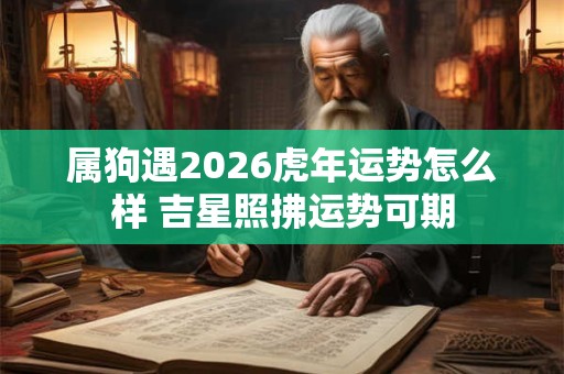 属狗遇2026虎年运势怎么样 吉星照拂运势可期