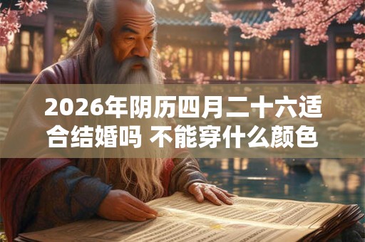 2026年阴历四月二十六适合结婚吗 不能穿什么颜色衣服