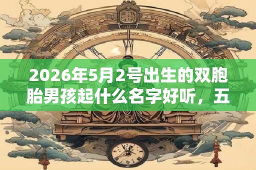 2026年5月2号出生的双胞胎男孩起什么名字好听，五行属什么