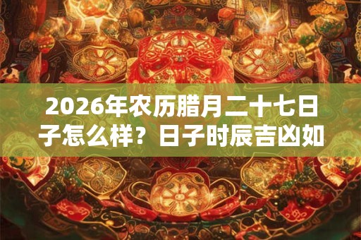 2026年农历腊月二十七日子怎么样？日子时辰吉凶如何？
