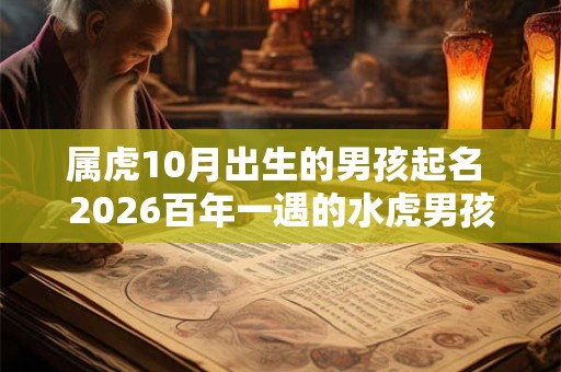 属虎10月出生的男孩起名 2026百年一遇的水虎男孩名字
