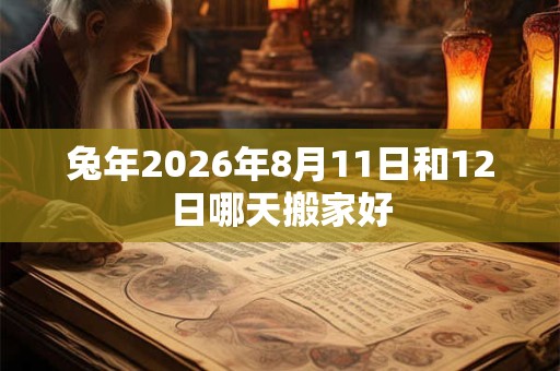 兔年2026年8月11日和12日哪天搬家好 兔年2026年8月11日和12日哪天搬家好