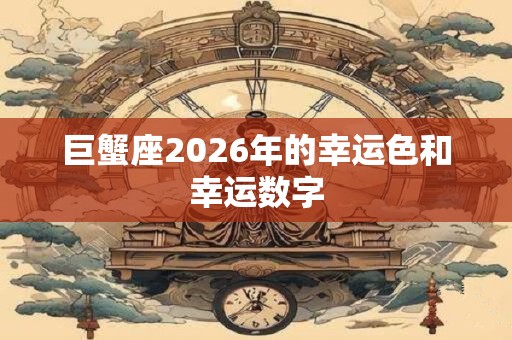 巨蟹座2026年的幸运色和幸运数字 巨蟹座2026年的幸运色和幸运数字
