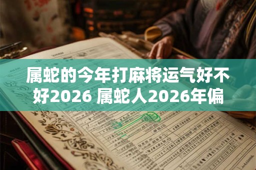 属蛇的今年打麻将运气好不好2026 属蛇人2026年偏财运气好吗