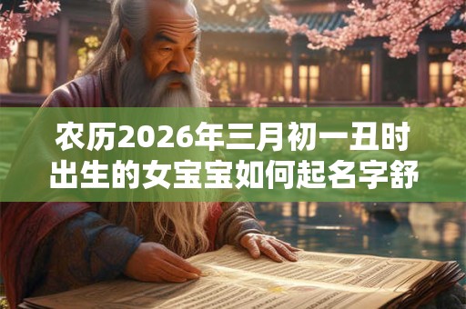 农历2026年三月初一丑时出生的女宝宝如何起名字舒服，五行属什么