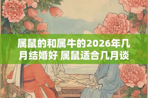 属鼠的和属牛的2026年几月结婚好 属鼠适合几月谈恋爱