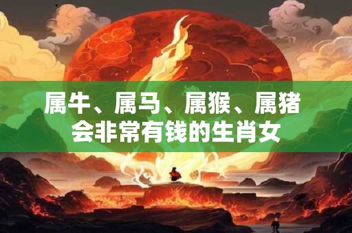属牛、属马、属猴、属猪 会非常有钱的生肖女