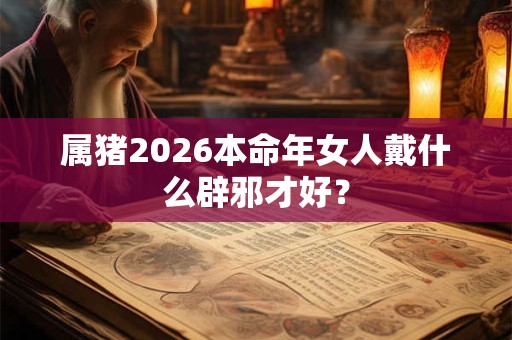 属猪2026本命年女人戴什么辟邪才好？