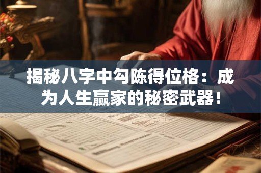 揭秘八字中勾陈得位格:成为人生赢家的秘密武器! 揭秘八字中勾陈得位格:成为人生赢家的秘密武器!