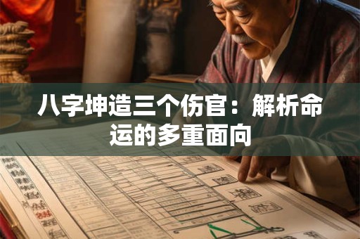 八字坤造三个伤官：解析命运的多重面向