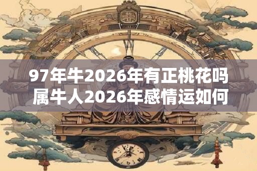 97年牛2026年有正桃花吗 属牛人2026年感情运如何