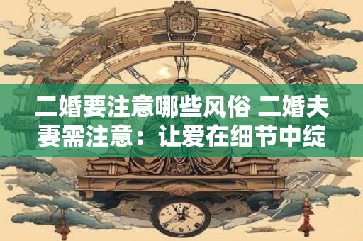 二婚要注意哪些风俗 二婚夫妻需注意：让爱在细节中绽放