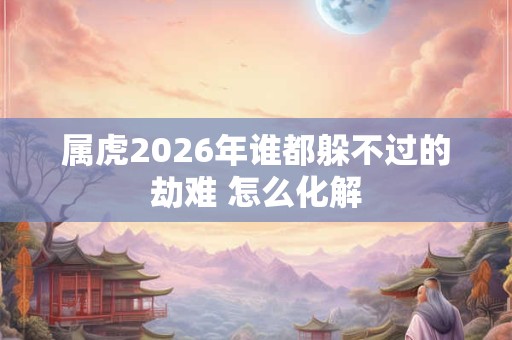 属虎2026年谁都躲不过的劫难 怎么化解