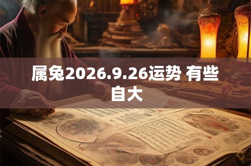 属兔2026.9.26运势 有些自大