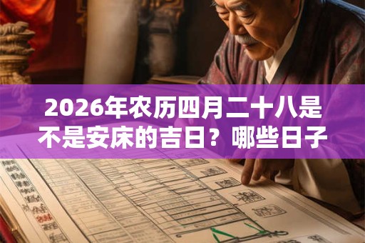 2026年农历四月二十八是不是安床的吉日？哪些日子适合安床？