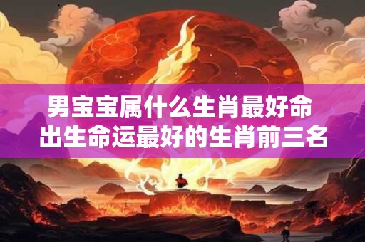 男宝宝属什么生肖最好命 出生命运最好的生肖前三名是