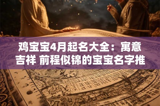 鸡宝宝4月起名大全：寓意吉祥 前程似锦的宝宝名字推荐