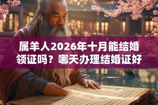 属羊人2026年十月能结婚领证吗?哪天办理结婚证好? 属羊人2026年十月能结婚领证吗?哪天办理结婚证好?