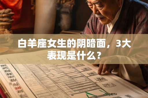 白羊座女生的阴暗面,3大表现是什么? 白羊座女生的阴暗面,3大表现是什么?