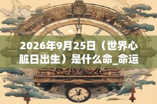 2026年9月25日（世界心脏日出生）是什么命_命运如何