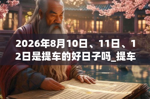 2026年8月10日、11日、12日是提车的好日子吗_提车可以吗