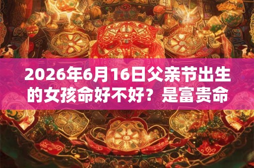 2026年6月16日父亲节出生的女孩命好不好?是富贵命吗? 2026年6月16日父亲节出生的女孩命好不好?是富贵命吗?