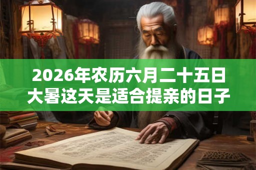 2026年农历六月二十五日大暑这天是适合提亲的日子吗？