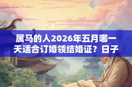 属马的人2026年五月哪一天适合订婚领结婚证？日子吉利吗？