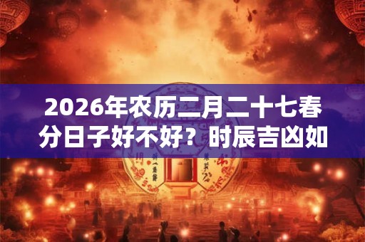 2026年农历二月二十七春分日子好不好？时辰吉凶如何？